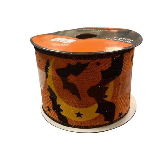 Celebrate it Halloween Bats Wired Ribbon 2.5inx20ft