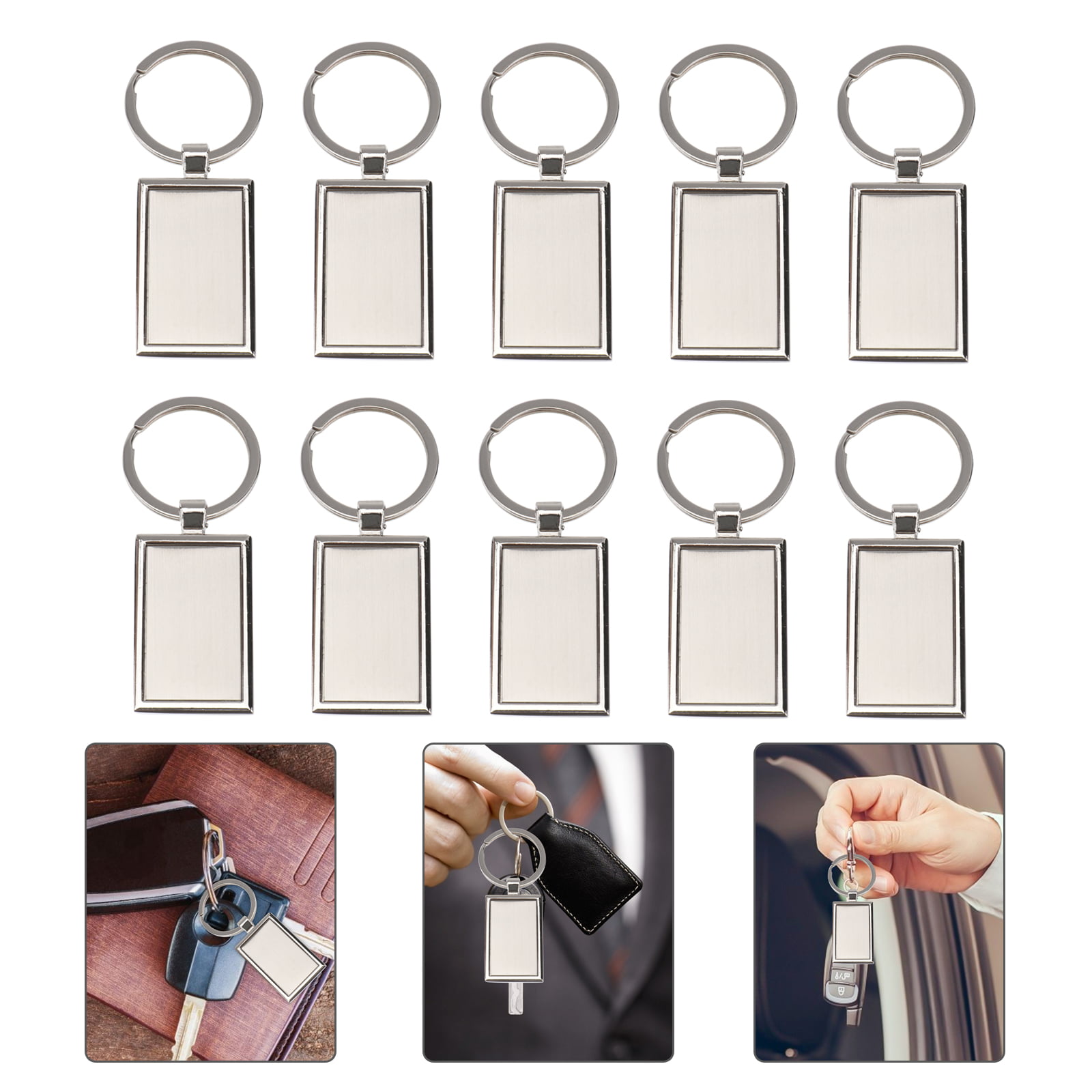 Metal Keychain Blank Keychain Stainless Steel Keychain Blank - Temu