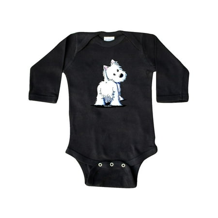

Inktastic Fluffy Butt Westie Gift Baby Boy or Baby Girl Long Sleeve Bodysuit