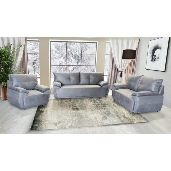 Sala Bianca Sansa 3 piezas color gris