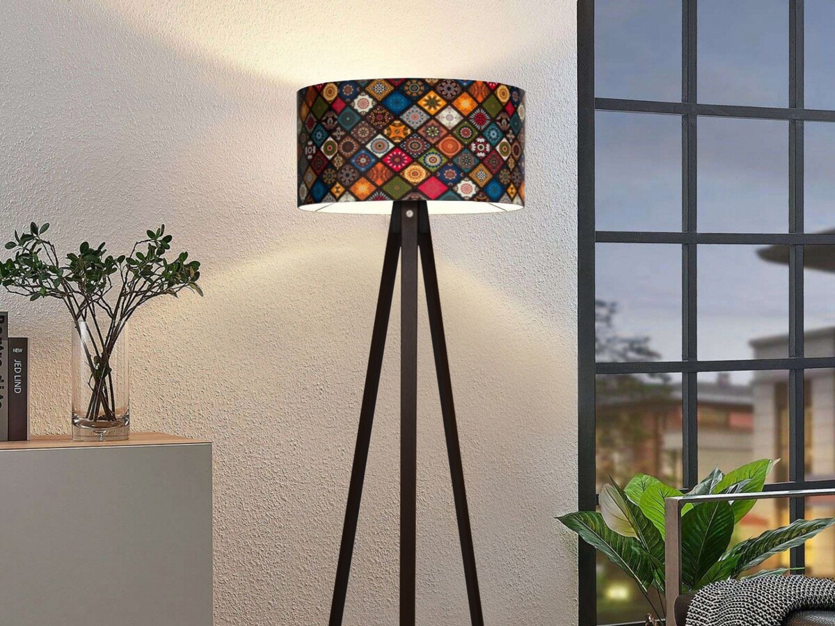 Tripod Floor Lamp Hippie Floor Lamp Boho Retro Bohemian Floor Lamp