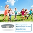 thumbnail image 4 of pitrice Waist Belt Magnetic Buckle Kids Elastic Stretch Clothes Accessories Multicolor Lightweight Waist Webbing Straps for Boys Girls magnetic, gray, 4 of 5