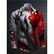 thumbnail image 1 of Camisa informal de negocios con estampado 3D para hombre, de estilo gradual, para fiesta, calle, Vaion, otoño e invierno, de manga larga, con tejido elástico en 4 direcciones, 1 of 6