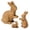 3pcs Brown, variant on Ayieyill Easter Bunny Egg Decorations 2Pcs, Resin Easter Bunny Figurines for Home, Courtyard, Tabletop Enhance The Easter Atmosphere