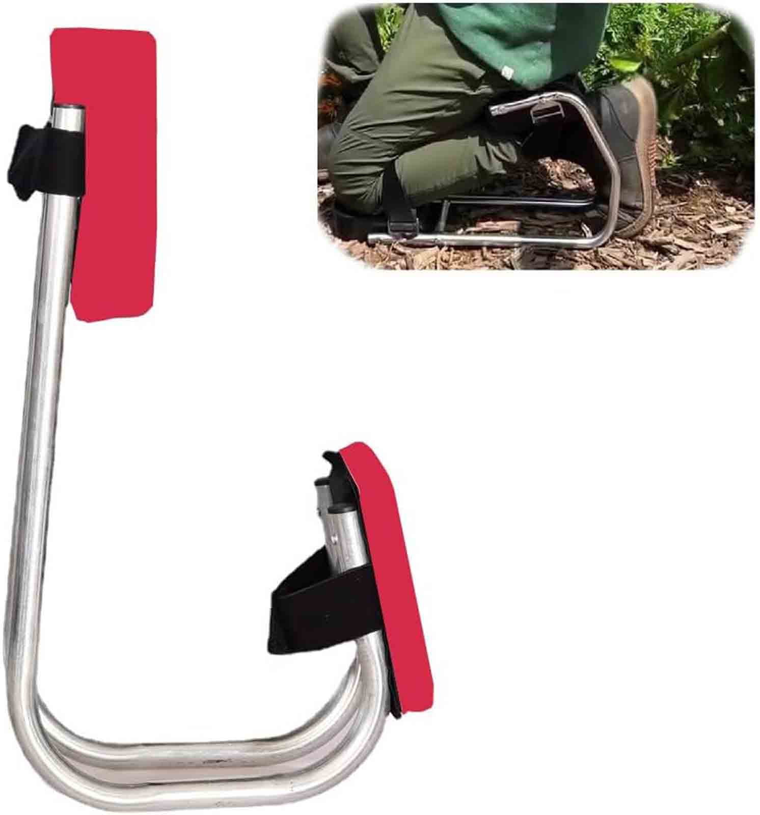 Knee Seat for Gardening, Ergonomic Knee Seat, Kneeling Device for Gardening Farm Work, Knee Protection, Ankle Support, Durable Thick Kneeling Pad & Galvanized Steel