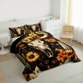 thumbnail image 3 of Manfei Vintage Bull Skull Full Size Comforter Sets,Retro Rustic Flower Bedding Comforter Set,Desert Plant Cactus Bedding Sets For Boys Girls,Microfiber Bedroom Decor Reversible,3 Pieces, 3 of 8