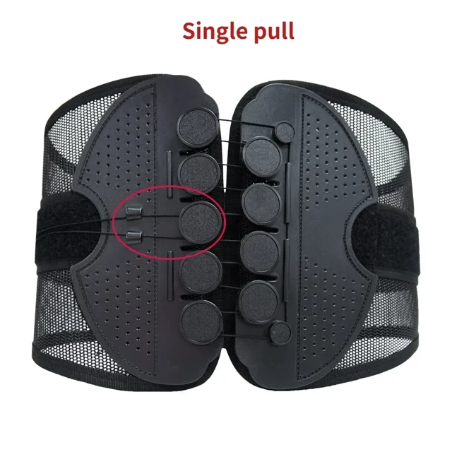 Double Pull Back Support Brace, Adjustable Waist Support Belt for Men Women, Breathable Support Belt for Workout Daily Wear