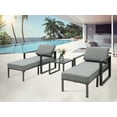 thumbnail image 5 of Superjoe 5 Pcs Patio Furniture Set Aluminum Frame Outdoor Chairs All-Weather Modern Metal Couch Outdoor Sectional Sofa with Ottomans and Coffee, Gray, 5 of 10