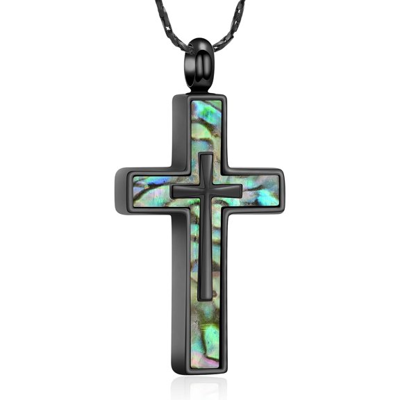 Cremation Jewelry Cross Urn Necklace for Ashes for Women Men Memorial Pendant Funeral Keepsake Gifts of Loss Loved Ones