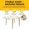 thumbnail image 4 of Yellow Spring Floral Table Cloths for 4 Foot Rectangle Tables, Flowers Botanical Elegant Pastoral Patio Waterproof Elastic Fitted Tablecloths, Washable Rectangular Table Cover for Camping, 4 of 8