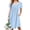Light Blue_Daisy, variant on Nightgowns for Women Short Sleeve House Dress with Pockets Pleated Nightdress Soft Sleepwear S-XXXL