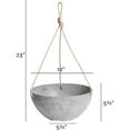 thumbnail image 3 of Root & Vessel Napa Hanging Bowl Planter, Gray, 12", 3 of 5