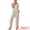 Beige, variant on DARING DIVA Women's Short Sleeve Pajama Set Loungewear Long Pants Sweatsuit XS Grey Green