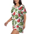 thumbnail image 5 of Sigee Watermelons for Sleepwear Casual Pjs with Pockets Women's Pajamas Sets Shorts 2 Piece Short Sleeve Lounge Sets X-Large, 5 of 9