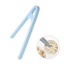 FACEGA Silicone Tongs,Won'T Damage Surfaces Tongs,Striped Tong Tip 5.51" Tongs with Silicone Tip,For Baking, Picking Up Food, Picking Up Bread,Blue