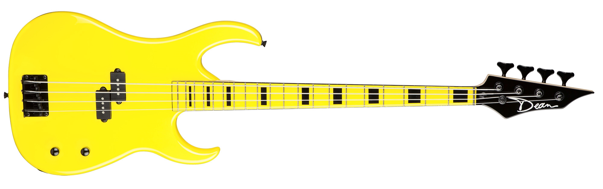 Dean Guitars CZONE BASS YEL Custom Zone Yellow Electric Bass Guitar
