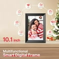 thumbnail image 2 of CUITING WiFi Digital Photo Frame 32GB Storage 10.1” Electronic Picture Frame 1280*800 HD Touchscreen TF Card Slot Instanly Send Photos Wishes via free App Best Gift(Grey Wood Frame), 2 of 12