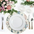 thumbnail image 4 of Ryvnso Christmas Trees Round Plate Mats Dining Table Placemat Set of 4 for Holiday Decoration, 4 of 7