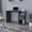 Gray#59, variant on Office Desks Computer Desk Odessa with Single Drawer and Open Storage Cabinets, Smokey Oak Finish,Home Office Desks