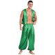 thumbnail image 4 of Conjunto de satén con adornos dorados del príncipe árabe de Halloween para hombre, chaleco abierto por delante y pantalones de cintura elástica, trajes de danza del vientre para Cosplay de cuentos de, 4 of 5