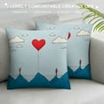 thumbnail image 3 of JEUXUS  Valentines Day Pillow Cover ,Polka Dots Heart Love Decorations Holiday Farmhouse Decorative Pillow Case Decor for Sofa Couch, 3 of 5