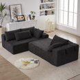 thumbnail image 5 of 108" Corduroy Textured L-Shaped Sectional Sofa with Left Chaise, 5 of 10