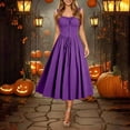 thumbnail image 6 of FNFYFH Renaissance Corset Dress for Women Lace Up Cottagecore Dress Sleeveless Long Dress Medieval Costume, 6 of 6