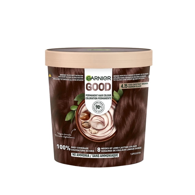 Garnier GOOD, Coloration Permanente, 100% Couverture du Gris, Sans Ammoniaque, 1 unité