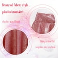 thumbnail image 3 of renvena Girls Shiny Metallic Pleated Flared Elastic Waist A-line Mini Skater Skort Dance Skirt, 3 of 7