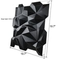 thumbnail image 3 of Art3d Black PVC 3D Wall Panel Diamond Wall Panel Jagged Matching 19.7" x 19.7" (12-Pack), 3 of 4