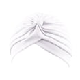 thumbnail image 3 of AWZXDE Women's Solid Color Stretchy Comfortable Basic Cap Pull On Headwrap Knit Hat White, 3 of 3