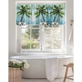 thumbnail image 4 of Tropical Plant Valances for Windows Blue Wood Grain Starfish Vintage Nautical Valance Rod Pocket Short Window Treatments Curtains for Kitchen Bathroom Living Room Bedroom, 42 x 18 Inch, 4 of 7