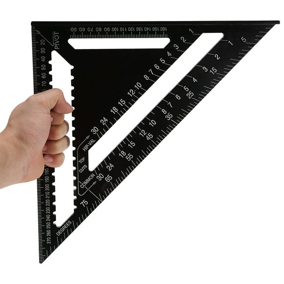 Ruler Aluminum Square Tool Engineer Triangular Plate Inch for Shape Ruler Aluminum Alloy Merchandisers