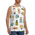 thumbnail image 2 of Daiia Colorful Insects Printed Men's Tank Tops,Casual Soft Sleeveless Gym Muscle Shirts Bodybuilding Tee-X-Large, 2 of 8