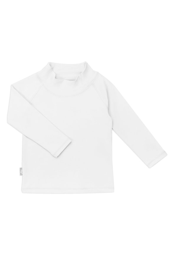 Quick-Dry Rash Guard Shirt with Sun Protection for Girl and Boy (10Y, White)