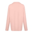 thumbnail image 6 of Women Casual Long Sleeve Pullover Top Asymmetric Zipper Turtleneck Loose Fit Solid Color Soft Warm Daily Wear Fashion Ladies Sweatshirt Pink S, 6 of 6