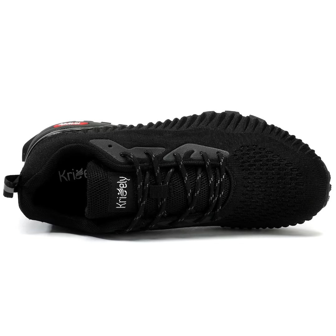 Kricely Men's Trail Running Shoes Fashion Hiking Sneakers for Men Camo Tennis Cross Training Shoe Mens Casual Outdoor Walking Footwear Black Size 7