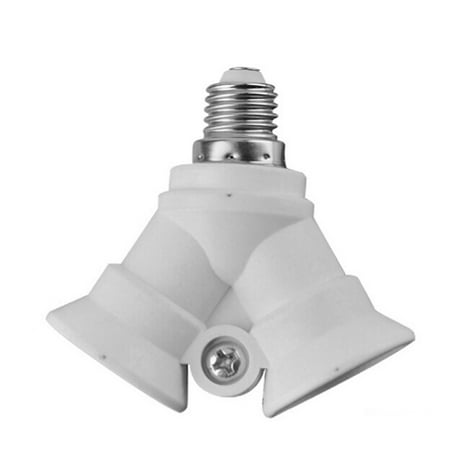 

2 in 1 Splitter E27 to 2 E14 LED Light Lamp Adapter Converter Bulb Holder Base