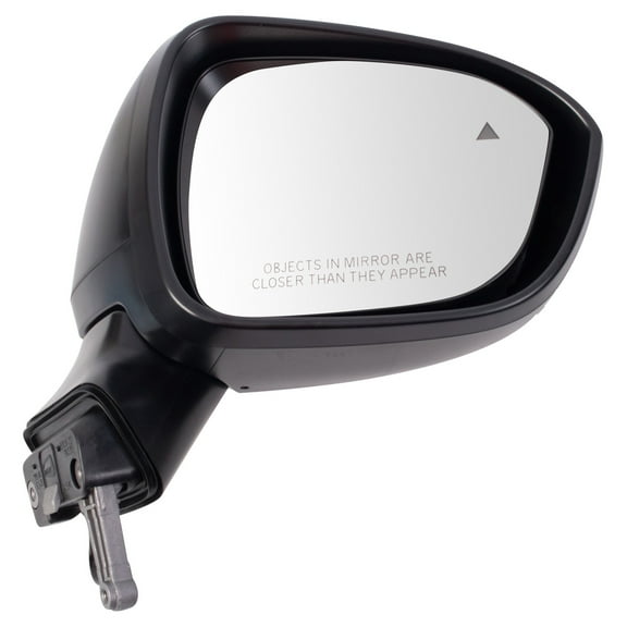 TRQ Passenger Side Mirror Assembly Power Textured Black Blind Spot Foldaway Fits 2021-2022 Nissan Rogue S US Built Models