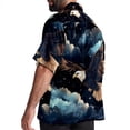 thumbnail image 3 of Starry bird Men's Short Sleeve Hawaiian Poplin Shirt - Casual Printed Button Down Summer Beach Shirt for Men, 3 of 6