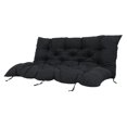 thumbnail image 1 of 3 Seater Porch Swing Cushion with Backrest and Ties, Made of Premium Polyester and PP Cotton, Great for Outdoor Furniture, Features Rivet and Tufted Design, 1 of 7