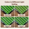thumbnail image 7 of Design&I 8'x10' Washable Area Rug Extra Large Skid-Resistant Low Profile Striped Bold Goal Net Motif Door Center Markings Soccer Field Refined Structured for Living Room, Family, 7 of 7