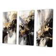 thumbnail image 3 of Designart "Fluid Fusion in Gold and Grey III" Abstract Wall Art Set Of 3 - Gold Abstract Gallery Set For Office Decor, 3 of 6