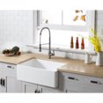 thumbnail image 3 of Gourmetier GKFA301810BC Arcticstone 30-Inch Solid Surface White Stone Apron-Front Single Bowl Farmhouse Kitchen Sink with Strainer in Matte White, 3 of 7