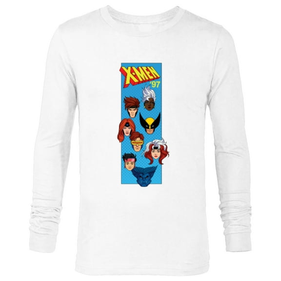 Marvel Studios X-Men ’97 Animated Series Vertical Box Team- Long Sleeve T-Shirt for Men - Customized-White