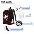 thumbnail image 3 of Disketp Spider On The Web print Canvas Backpack Lightweight Travel Daypack Student Rucksack Laptop Backpack-Small, 3 of 5