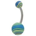 thumbnail image 1 of Fimo Perles Multi Couleur Conception Ventre Anneau 14G, 1 of 6