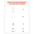 thumbnail image 7 of White swimming pool ladder with 2 handrails, capable of supporting 300 pounds, made of durable PE material, suitable for swimming pools ranging from 48 to 54 inches in depth., 7 of 7