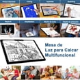 thumbnail image 3 of FHZLAJ Mesa de Luz para Calcar Dibujo A4, Tablero de Iluminaci&oacute;n Almohadilla de Luz LED Copia 6 Modos Ajustable Recargable con Bot&oacute;n T&aacute;ctil para Artista Pintura Diaman, 3 of 6