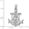 thumbnail image 4 of 14K White Gold Mariners Cross Pendant (31 X 22) Made In United States k408, 4 of 6
